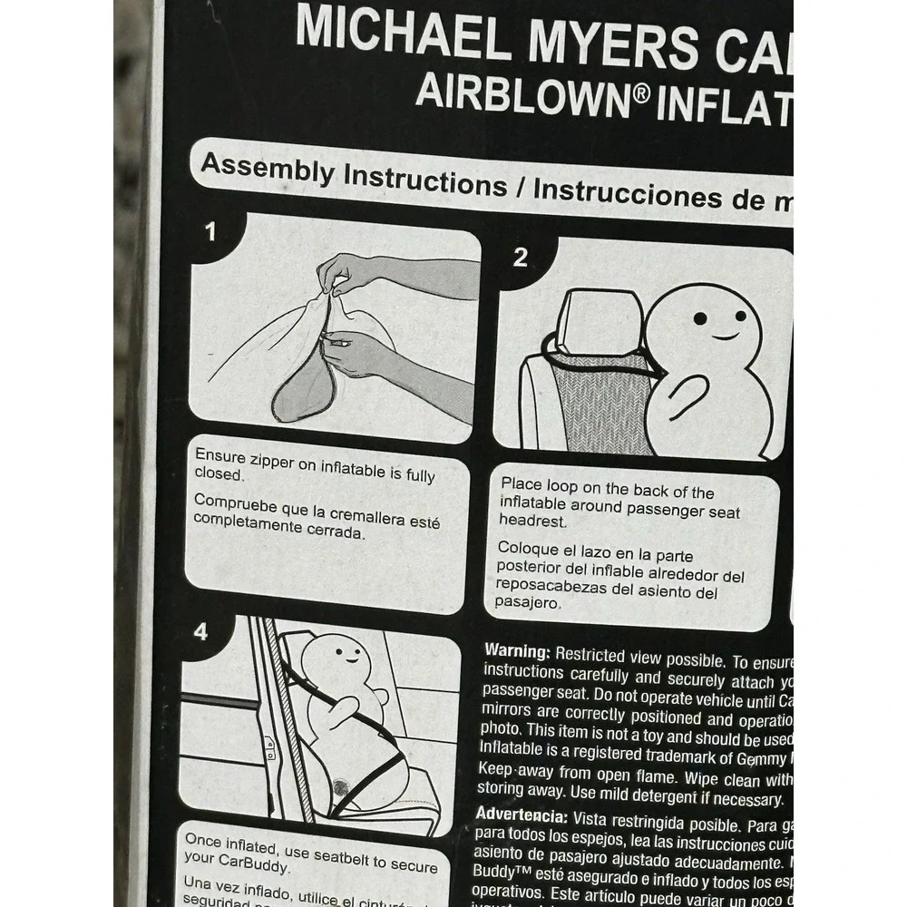 Halloween, Michael Myers Car Buddy Air Blown Inflatable Light Up, 3 Foot, NIB - Picture 5 of 11